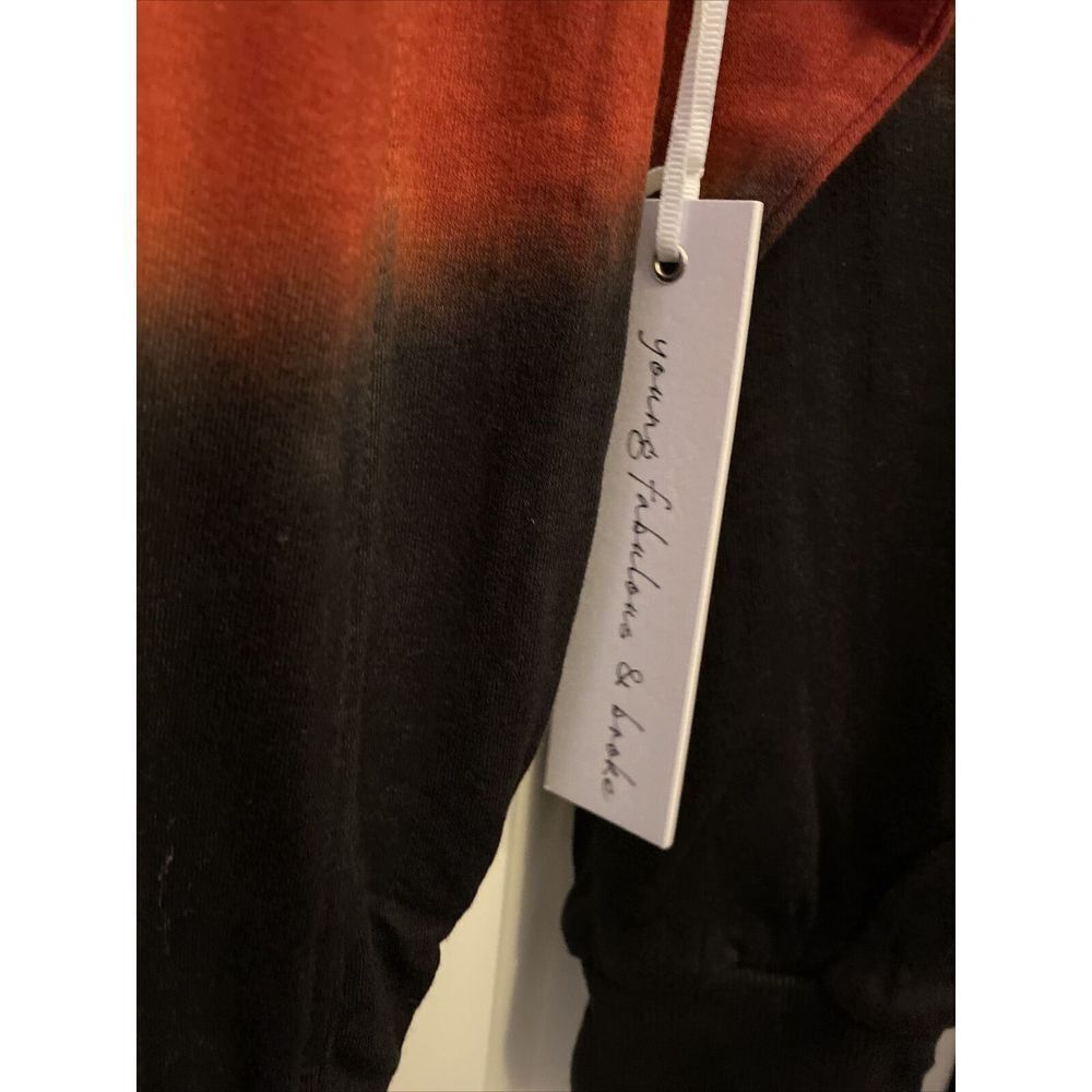 NWT Young Fabulous & Broke Tie‎ Dye Turtleneck Sweatshirt Dress Black Red Size M - Picture 3 of 7